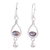 Labradorite dangle earrings, 'Mesmerizing Glow' - Handmade Labradorite Earrings (image 2a) thumbail