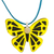 collar con colgante de vidrio fundido - Collar con colgante de mariposa de vidrio fundido hecho a mano en México