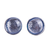 Dichroic glass stud earrings, 'Silver Subtlety' - Iridescent Dichroic Glass Earrings (image 2a) thumbail