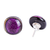 Dichroic glass stud earrings, 'Ethereal Fuchsia' - Fuchsia Dichroic Glass Earrings