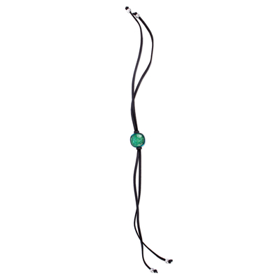 Dichroitisches Glas-Anhänger-Armband - Grünes dichroitisches Glasarmband