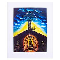 Giclee print, 'Roots of the Tree of Light' - Limited Edition Giclee Print