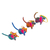 Wood alebrije ornaments, 'Happy Dogs' (set of 4) - Colorful Dog Alebrije Ornaments (Set of 4)