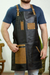 Faux leather utility apron, 'Well-Suited' - Handcrafted Faux Leather Utility Apron thumbail