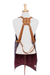 Faux leather utility apron, 'Well-Suited' - Handcrafted Faux Leather Utility Apron (image 2d) thumbail
