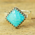 Turquoise cocktail ring, 'Regal Crown' - Natural Turquoise Cocktail Ring (image 2) thumbail