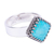 Turquoise cocktail ring, 'Regal Crown' - Natural Turquoise Cocktail Ring thumbail