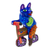 Wool alebrije sculpture, 'Bicycle Cat' - Hand Painted Alebrije Cat Figurine (image 2b) thumbail