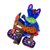 Wool alebrije sculpture, 'Bicycle Cat' - Hand Painted Alebrije Cat Figurine