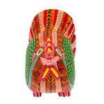 Wood alebrije sculpture, 'Flirty Hen' - Hen Alebrije Figurine
