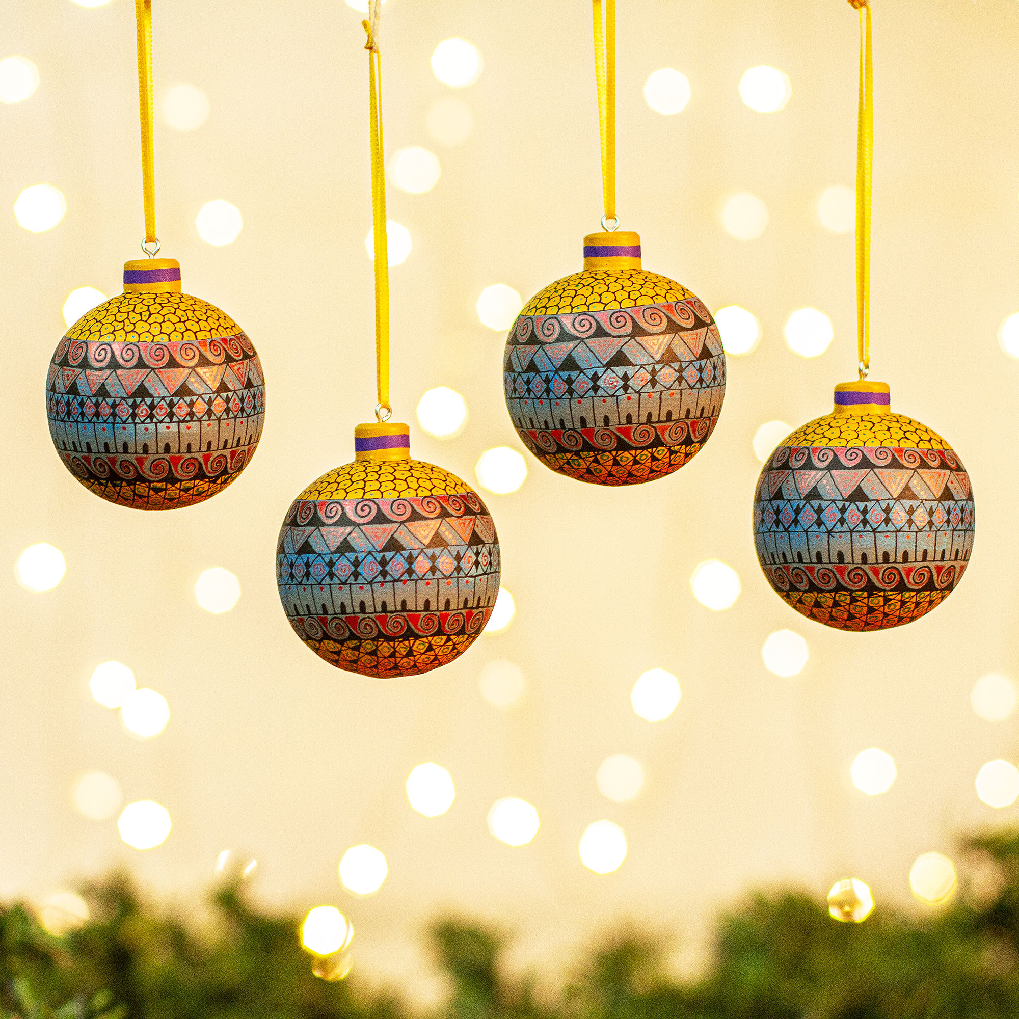 Hand painted Wooden Ornaments