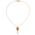 Gold-plated cultured pearl pendant necklace, 'Chenteño Diamond' - Cultured Pearl Gold Plated Necklace (image 2a) thumbail