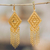 Gold plated waterfall earrings, 'ChenteÃ±os Diamond' - Waterfall Earrings in 14k Gold Plate thumbail