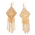 Gold plated waterfall earrings, 'Chenteño Diamond' - Waterfall Earrings in 14k Gold Plate (image 2a) thumbail