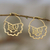 Gold plated hoop earrings, 'Tehuantepec Roses' - Artisan Crafted Gold Plated Earrings thumbail