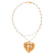 Gold-plated pendant necklace, 'Heart of Papaloapan' - Heart-Shaped Pendant Necklace (image 2a) thumbail