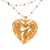 Gold-plated pendant necklace, 'Heart of Papaloapan' - Heart-Shaped Pendant Necklace (image 2b) thumbail