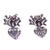 Sterling silver drop earrings, 'Root of Life' (.6 inch) - Handmade Heart Cacti Earrings (.6 inch) thumbail