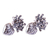 Sterling silver drop earrings, 'Root of Life' (.6 inch) - Handmade Heart Cacti Earrings (.6 inch) (image 2b) thumbail