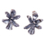 Sterling silver drop earrings, 'Venus Flower' - Handmade Flower Drop Earrings (image 2b) thumbail