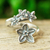 Sterling silver wrap ring, 'Flower Reunion' - Floral Sterling Wrap Ring (image 2) thumbail