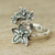 Sterling silver wrap ring, 'Flower Reunion' - Floral Sterling Wrap Ring (image 2b) thumbail