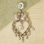 Sterling silver pendant, 'Doves in Love' - Taxco Silver Mazahua Antique Mazahua Style Pendant