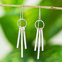 Sterling silver dangle earrings, Taxco Triumph