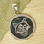 Sterling silver pendant, 'Moon Wolf' - Wolf Motif Sterling Silver Pendant thumbail