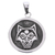Sterling silver pendant, 'Moon Wolf' - Wolf Motif Sterling Silver Pendant (image 2a) thumbail