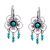 Turquoise chandelier earrings, 'Taxco Garden' - Taxco Turquoise Earrings