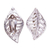 Sterling silver clip-on earrings, 'Eternal Leaves' - Clip-On Sterling Silver Earrings (image 2b) thumbail