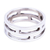 Men's sterling silver band ring, 'Open Lines' - Modern Men's Taxco Silver Ring (image 2b) thumbail