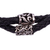 Men's sterling silver accent leather bracelet, 'Cultures' - Silver & Braided Black Leather Men's Bracelet from Taxco