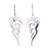 Sterling silver dangle earrings, 'Taxco Tattoo' - Handcrafted Sterling Earrings from Mexico (image 2a) thumbail
