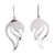 Sterling silver dangle earrings, 'In Flames' - Handcrafted Sterling Silver Earrings
