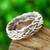 Sterling silver band ring, 'Distant Dreams' - Braided Sterling Silver Ring (image 2b) thumbail