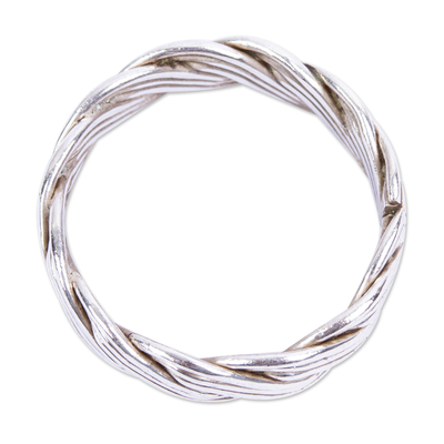 Anillo de banda de plata esterlina - anillo de banda de plata esterlina pulida