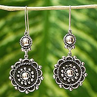 Sterling silver dangle earrings, 'Baroque Taxco' - Handmade Taxco Silver Earrings