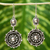 Sterling silver dangle earrings, 'Baroque Taxco' - Handmade Taxco Silver Earrings thumbail