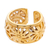 Gold plated wrap ring, 'Flowers for Hours' - Floral Gold Plated Ring (image 2a) thumbail
