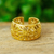Gold plated wrap ring, 'Flowers for Hours' - Floral Gold Plated Ring (image 2b) thumbail