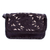 Leather shoulder bag, 'Graceful Garden' - Black Floral Shoulder Bag (image 2d) thumbail