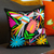 Cotton cushion cover, 'Tenango Night' - Tenango Style Embroidered Cushion Cover With Zipper thumbail