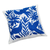Cotton cushion cover, 'Tenango in Blue' - Blue Embroidered Mexican Manta Throw Pillow Cushion Cover (image 2b) thumbail