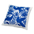 Cotton cushion cover, 'Tenango in Blue' - Blue Embroidered Mexican Manta Throw Pillow Cushion Cover (image 2c) thumbail
