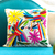 Cotton cushion cover, 'Multicolor Tenango' - Cotton Zippered Throw Pillow Cushion with Tenango Embroidery thumbail