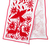 Cotton table runner, 'Hidalgo Highlands in Red' - Cotton Red Embroidered Table Runner in Tenango Style (image 2b) thumbail