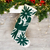 Cotton Christmas stocking, 'Tenango Boot in Green' - Dark Green Tenango Embroidered Christmas Stocking thumbail