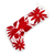 Cotton Christmas stocking, 'Tenango Boot in Red' - Red Tenango Style Embroidered Christmas Stocking From Mexico
